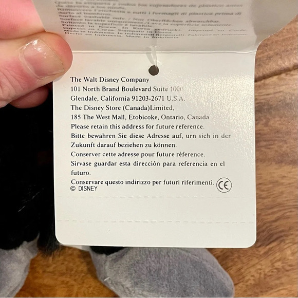 The Disney Store Vintage BB Horace Horsecollar Black & White Bean Bag Plush. - Picture 7 of 7